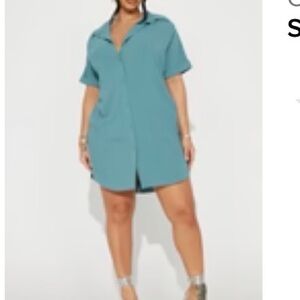 Fashion Nova Teal Mini Dress